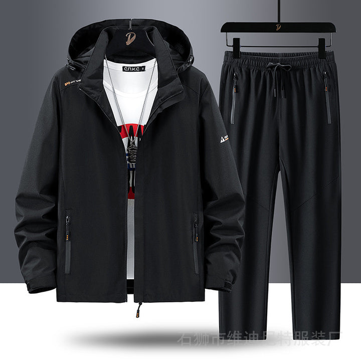 Herren Tragbare Outdoor-Jacke mit sportlichen Jogginghosen Echo Archiv