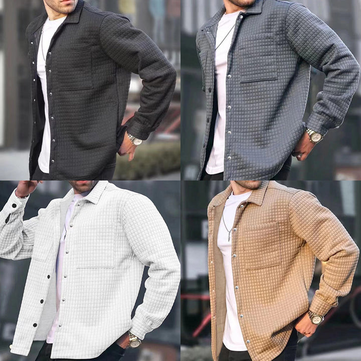 Herren strukturierte Overshirt Jacke Echoarchiv