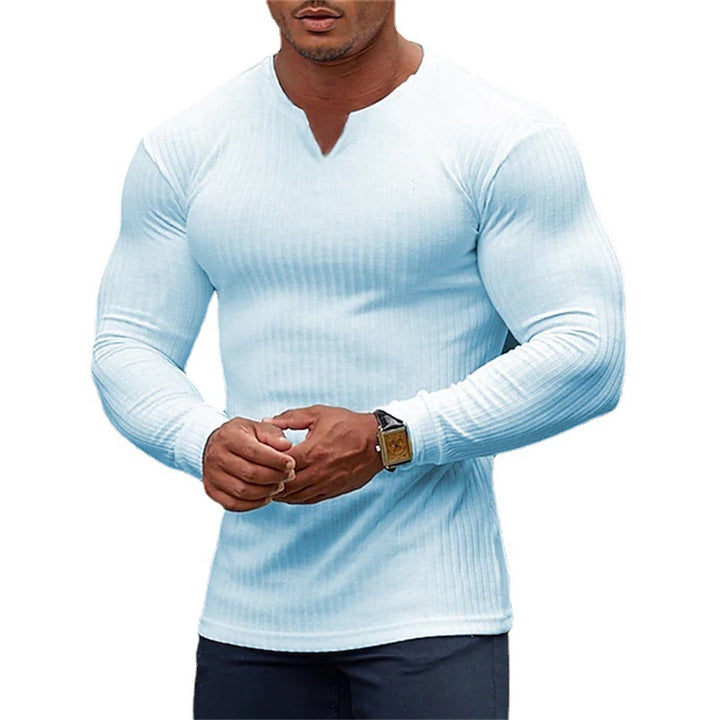 Herren Langarmshirt mit V-Ausschnitt Echoarchiv