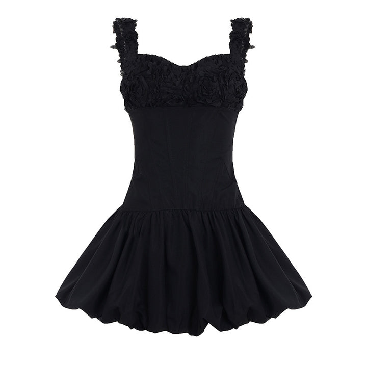 Damen Minikleid mit floralem Spitzenoberteil und voluminösem Rock Echo Archiv