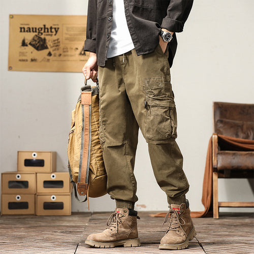 Herren Robust-Canvas Cargo-Jogger mit elastischem Komfortbund, Sicherheits-Pattentaschen und Knieabnähern Echo Archiv