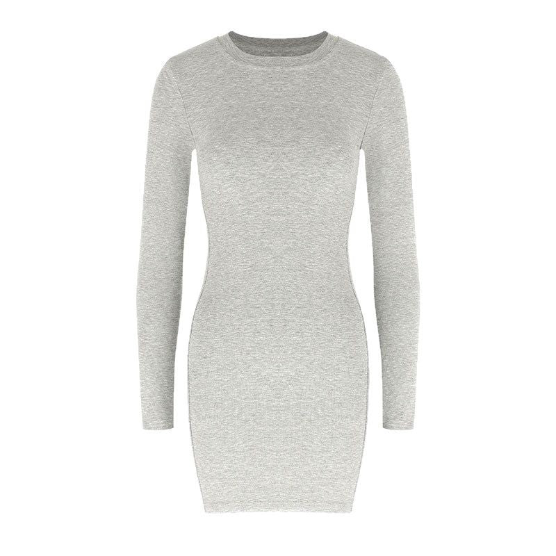 Damen figurbetontes Langarmkleid aus hochwertigem Jersey Echo Archiv