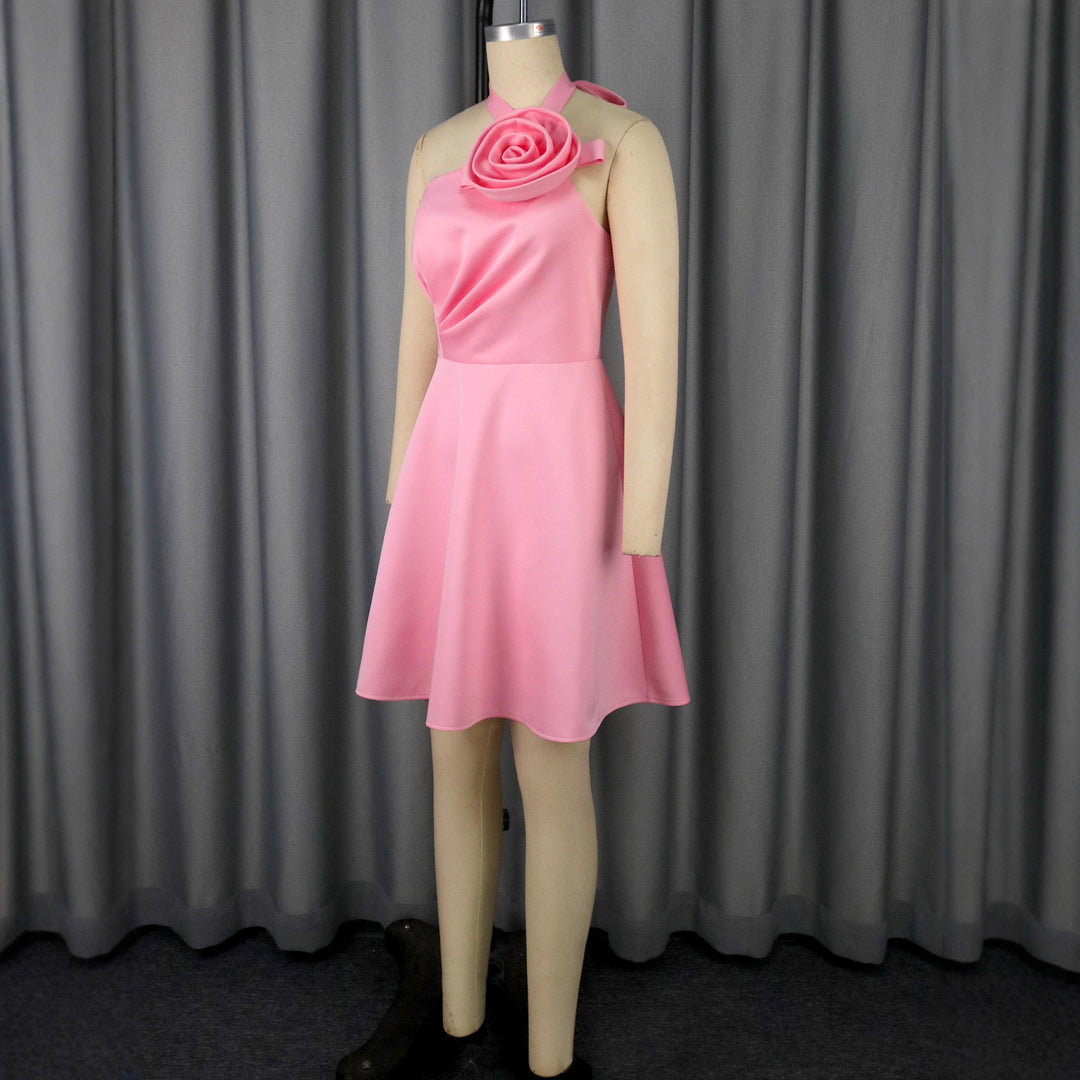 Damen A-Linien Cocktailkleid mit dekorativer Rosenapplikation Echo Archiv