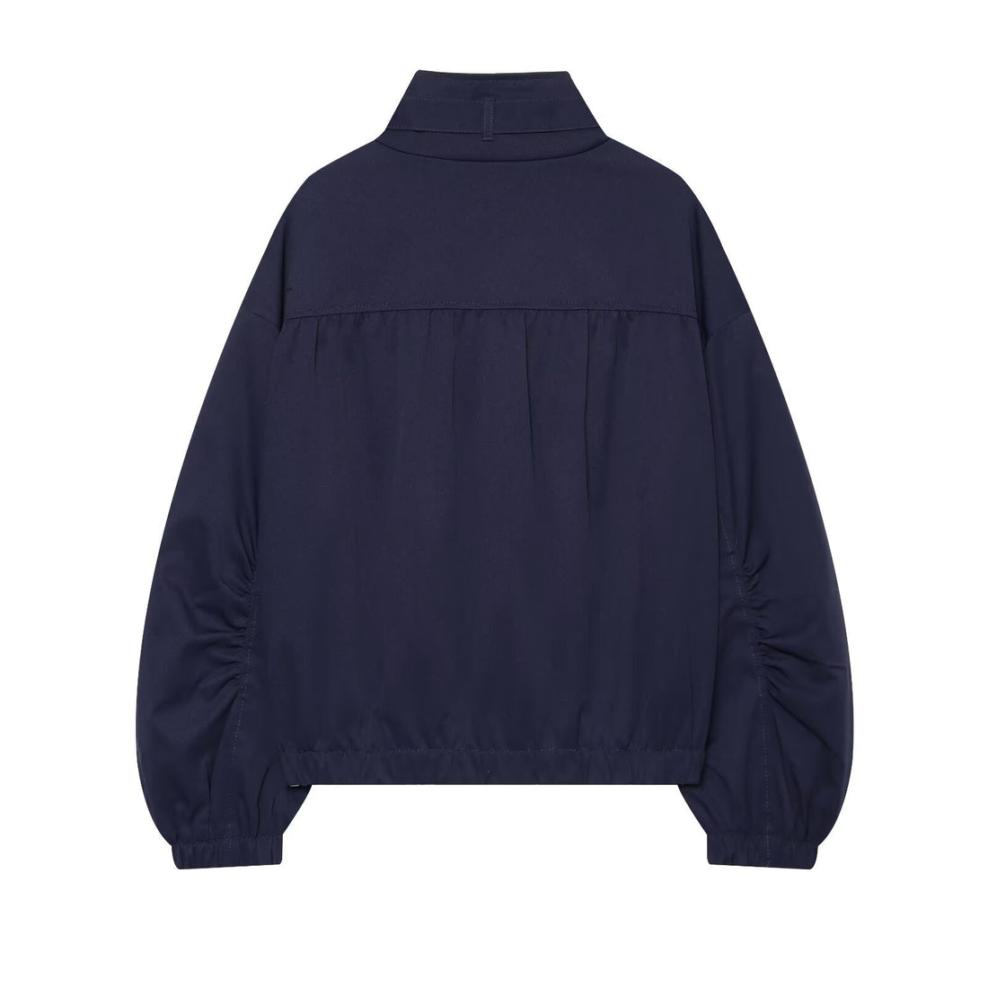 Damen Kurzer Nylon-Blouson mit hohem Stehkragen und gerafften Ballonärmeln Echo Archiv