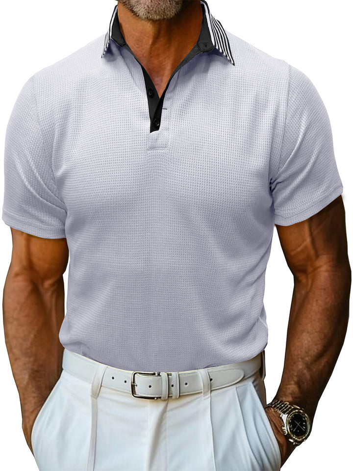 Herren Poloshirt mit strukturiertem Design und atmungsaktiven Eigenschaften Echoarchiv