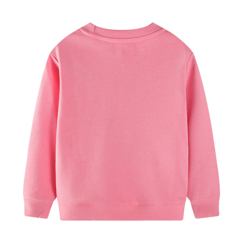 Mädchen Sweatshirt mit buntem Dinosaurier- und Blumenapplikationen Echo Archiv