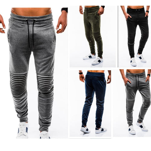 Herren Jogginghose mit modischem Rippdesign und elastischem Bund Echoarchiv