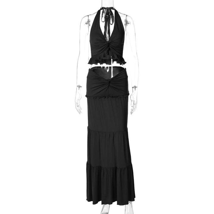 Damen Maxi-Kleid mit offener Rückenpartie und innovativem Wickeldesign Echo Archiv