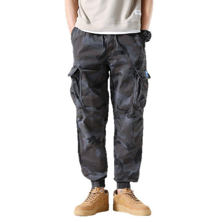 Herren Cargohhose im Joggerstil mit Camouflage-Muster, elastischem Bund und Mehrfach-Utility-Taschen Echo Archiv