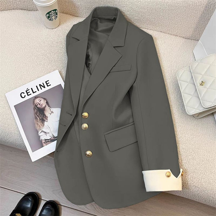 Damen Eleganter Blazer mit goldenen Knöpfen Echo Archiv