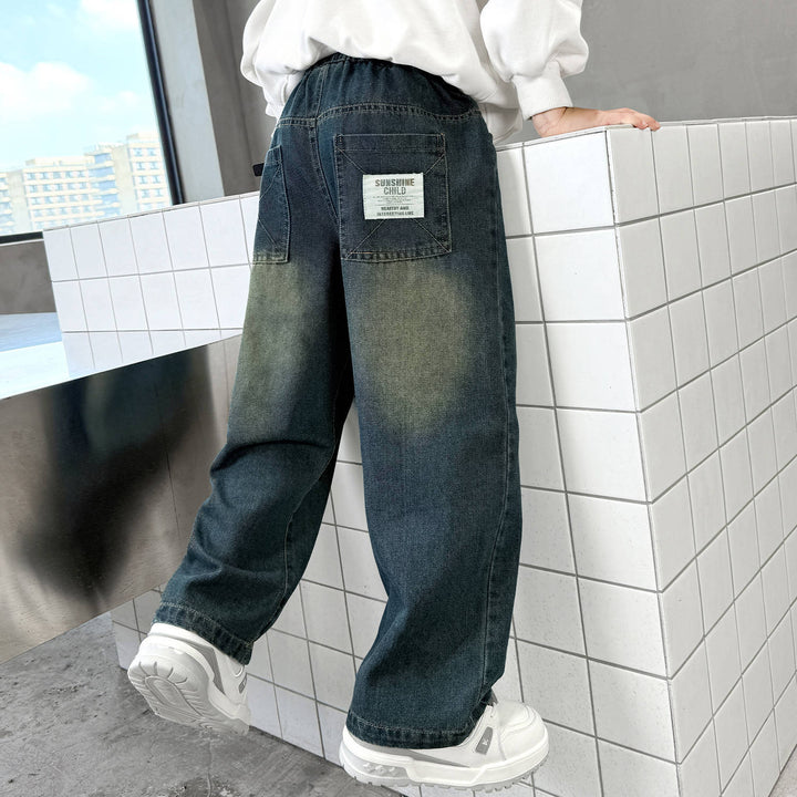 Damen weite Jeans im urbanen Stil mit praktischen Taschen Echo Archiv