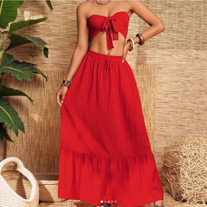 Damen Bandeau Zweiteiler mit weitem Rock Echo Archiv