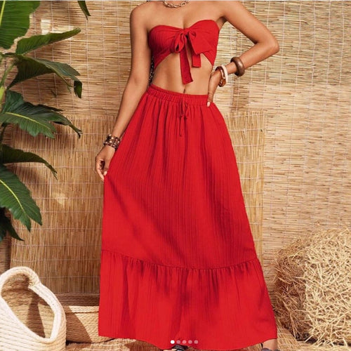 Damen Bandeau Zweiteiler mit weitem Rock Echo Archiv
