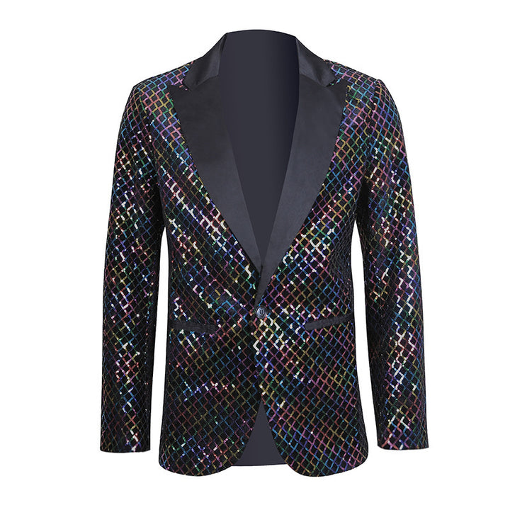 Herren eleganter Pailletten Blazer im modernen Design Echoarchiv