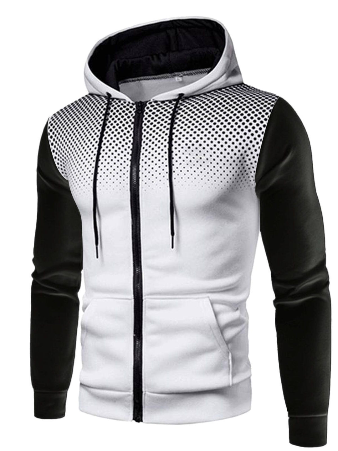 Herren sportliche Kapuzenjacke mit kontrastierenden Einsätzen Echoarchiv