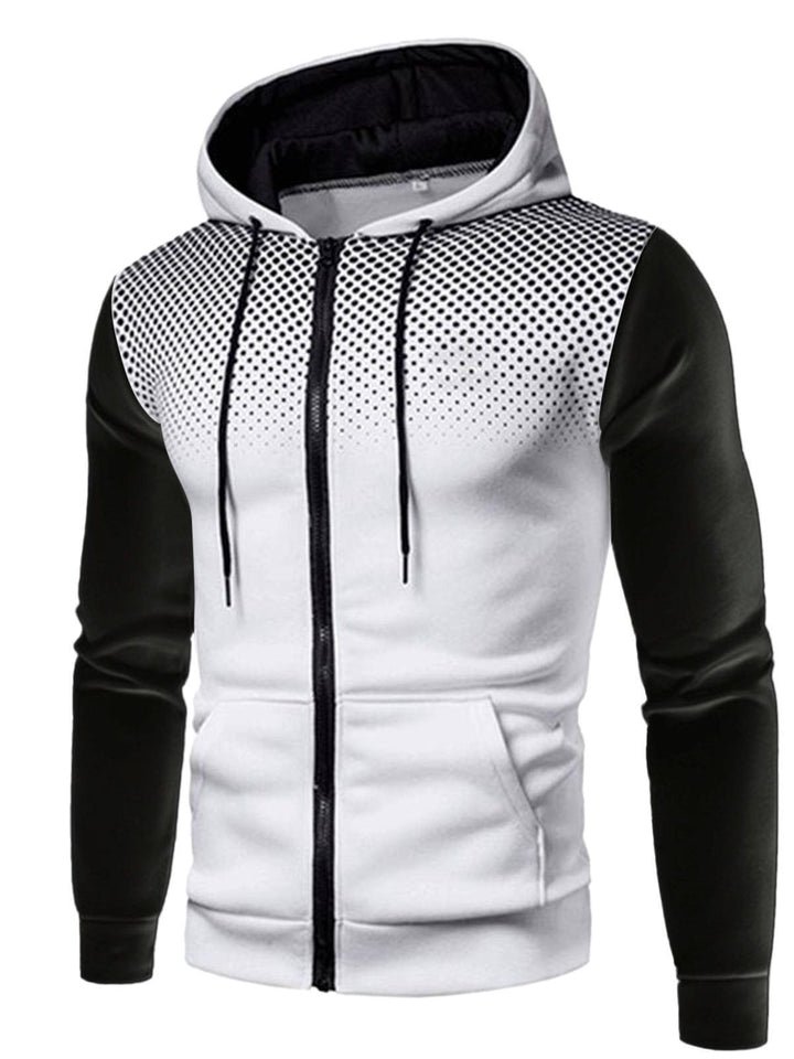 Herren sportliche Kapuzenjacke mit kontrastierenden Einsätzen Echoarchiv