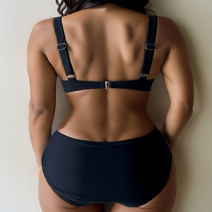 Damen Hochtaillierter Bikini mit gepolstertem Oberteil Echo Archiv