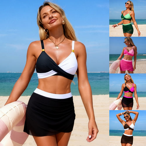 Damen Sportiver Bikini mit Wickelrock Echo Archiv
