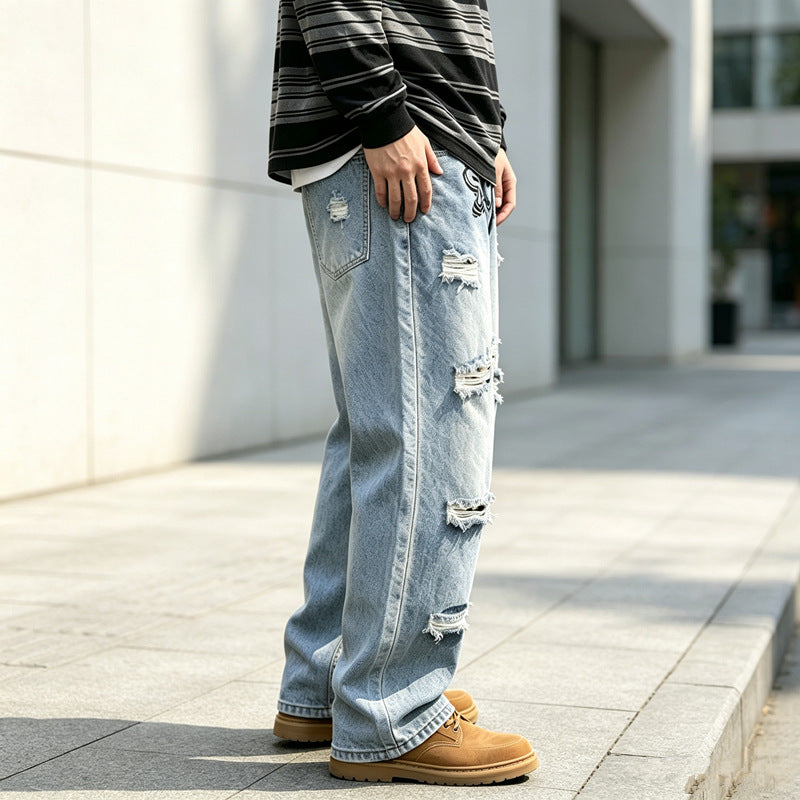 Herren Modische Ripped Jeans Echoarchiv
