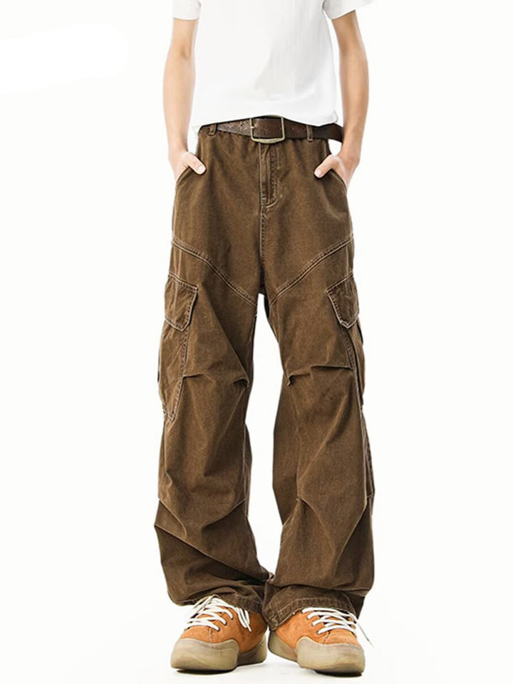 Herren Cord Cargo Hose Taschen