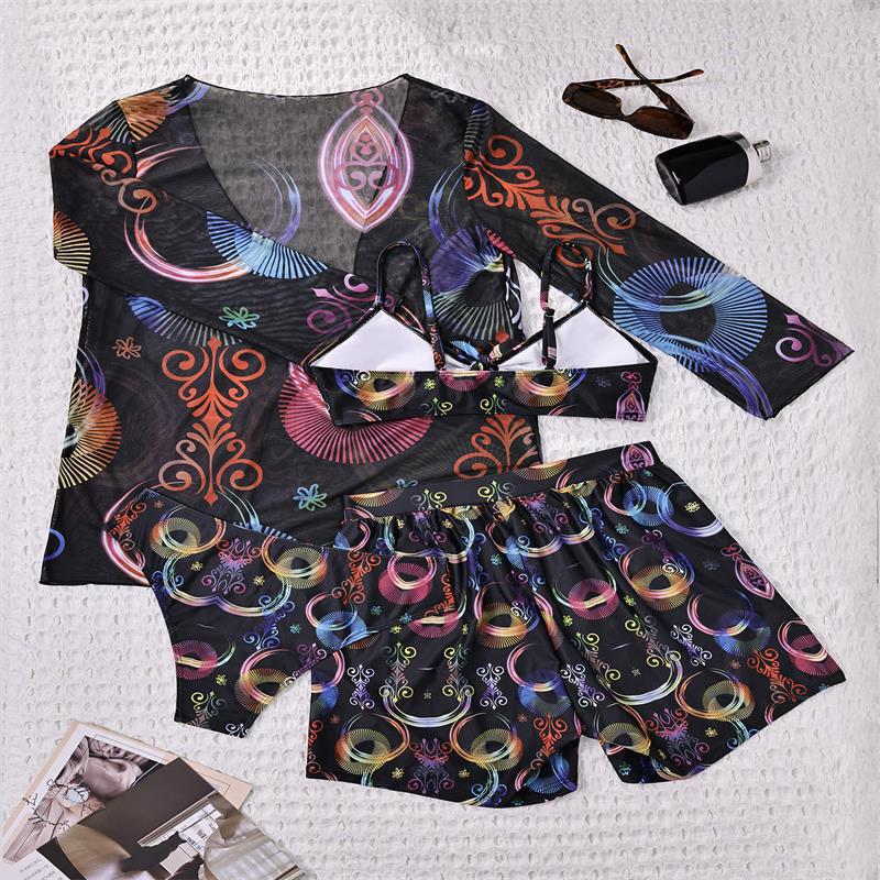 Damen Bikini-Set mit modischem Kimono Echo Archiv