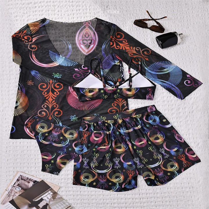 Damen Bikini-Set mit modischem Kimono Echo Archiv