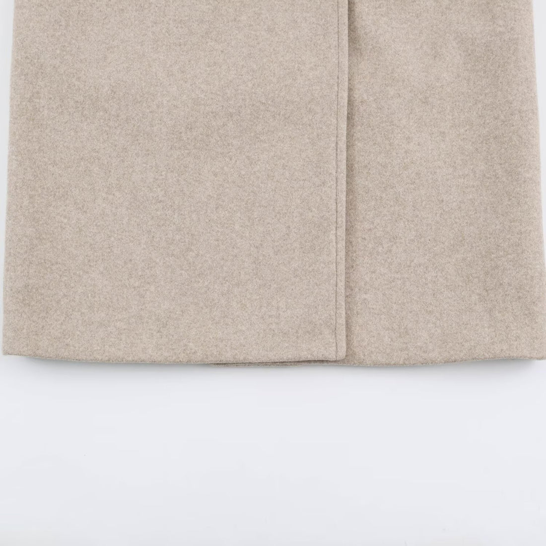 Damen Midilanger Wollmix-Doppelreihenmantel mit weitem Revers und Eingrifftaschen Echoarchiv