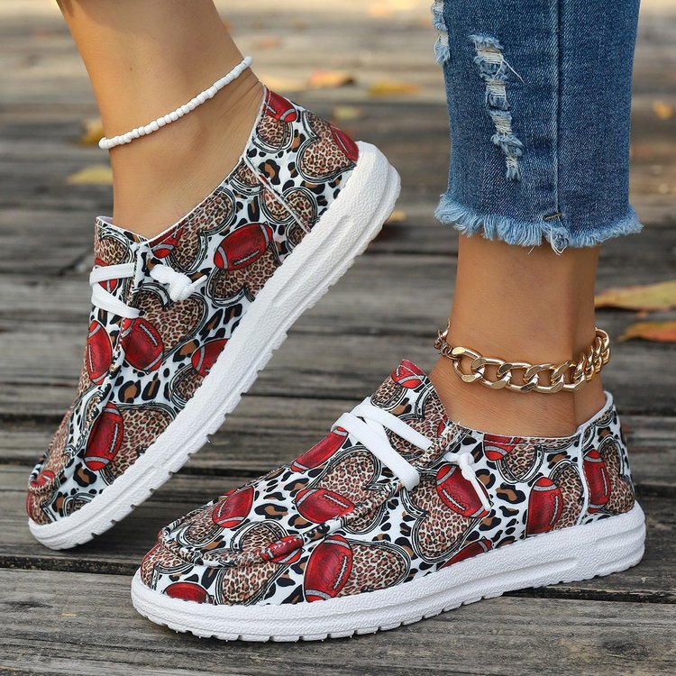 Damen Low‑Top Sneakers im Animal‑Mix mit Schnürung und gepolstertem Komfortfußbett Echo Archiv