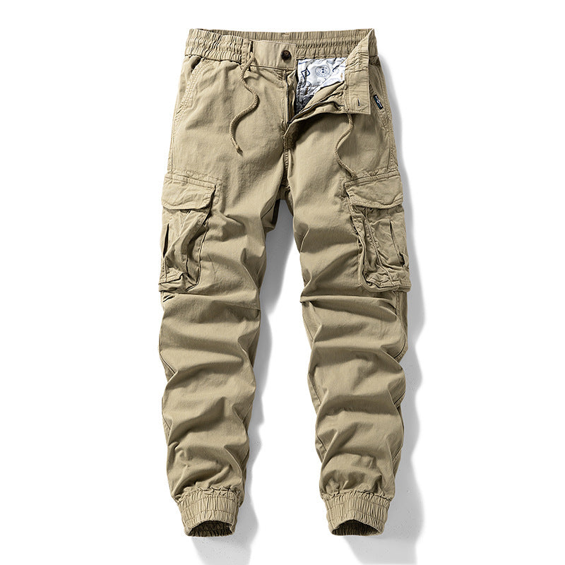 Herren Baumwoll‑Canvas Cargo‑Jogger mit elastischem Bund, Multifachtaschen und gerippten Knöchelabschlüssen Echo Archiv
