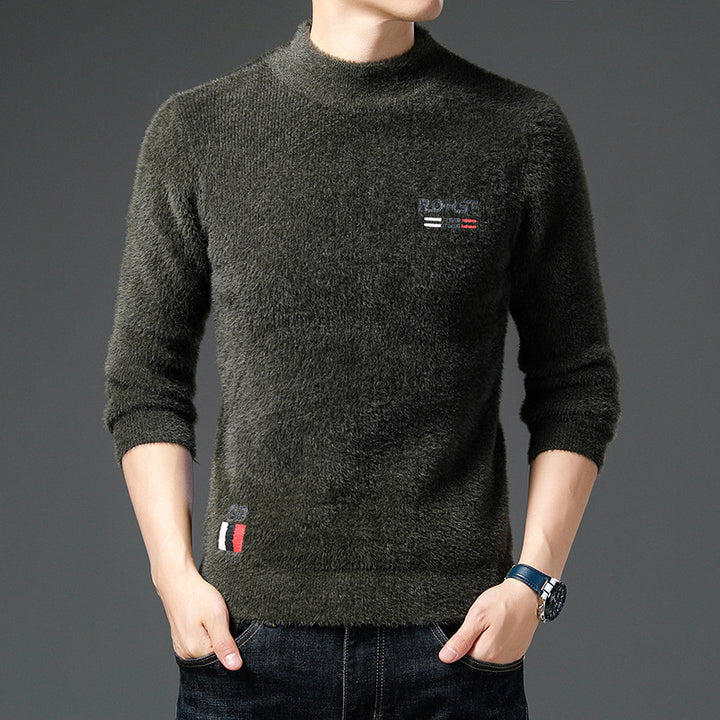 Herren modischer Pullover mit Stehkragen und weichem Material Echoarchiv