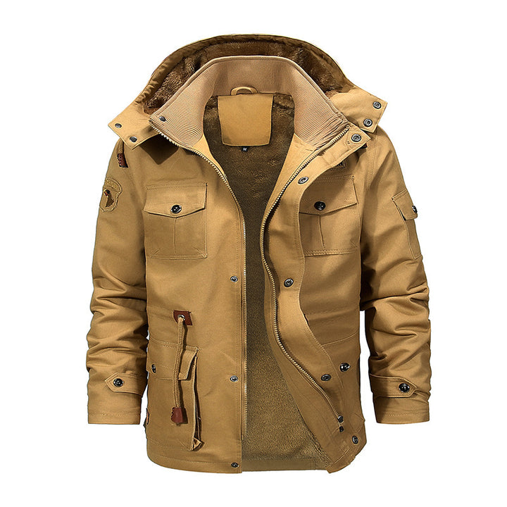Herren nan thermisch gefütterter Canvas-Fieldparka mit Teddyinnenfutter, Kapuze und multifunktionalen Taschen Echo Archiv