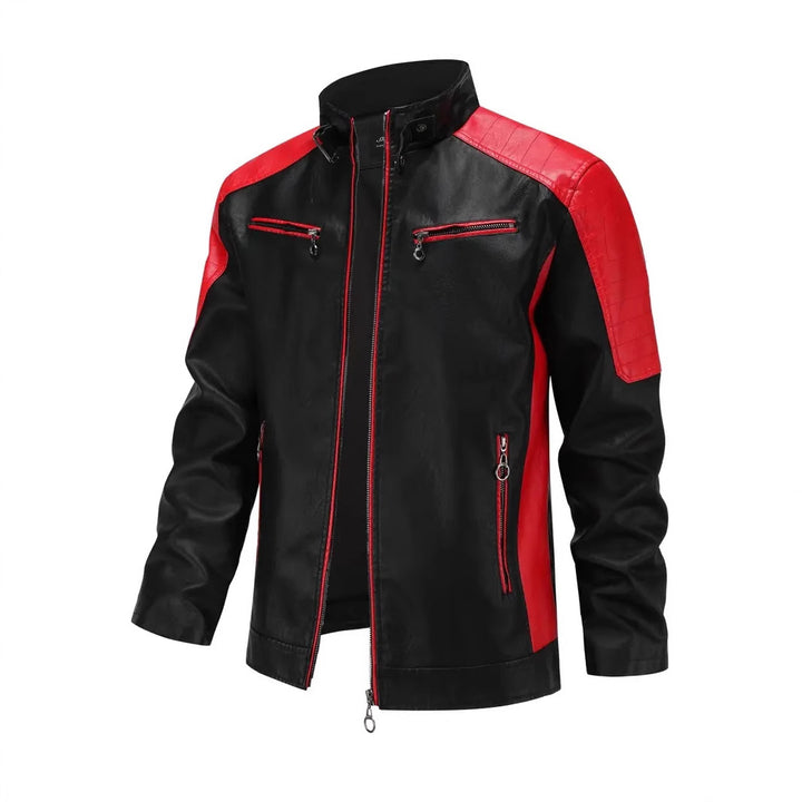 Herren Sportliche Kunstlederjacke mit Reißverschluss Echo Archiv