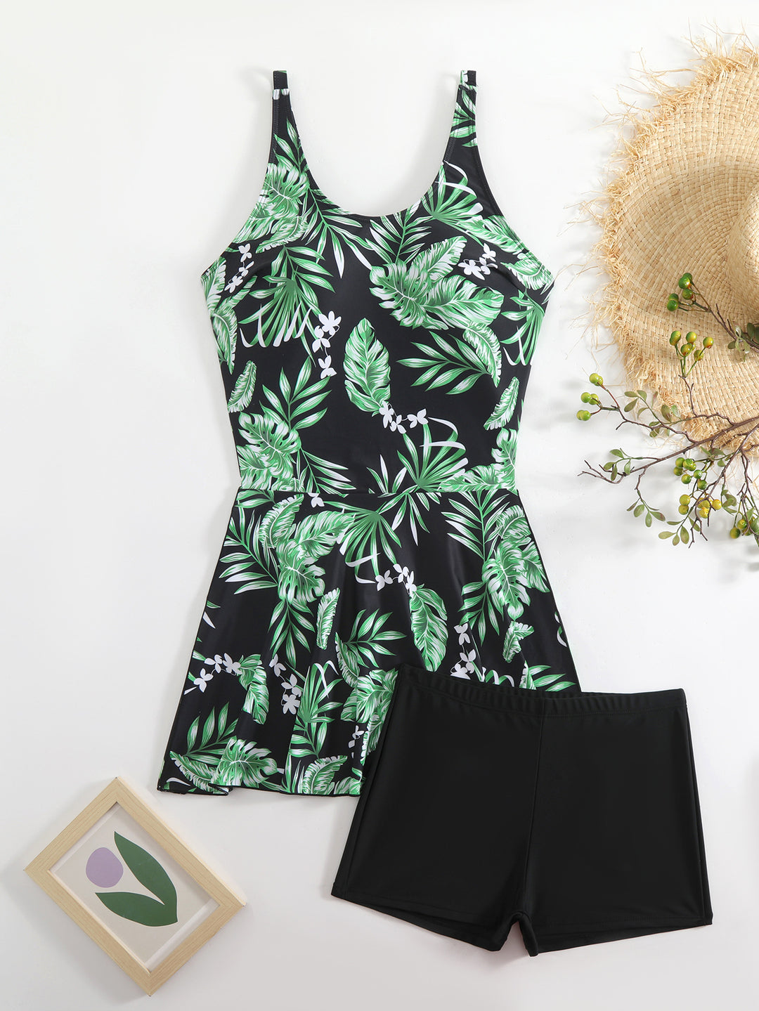 Damen Schwimmanzug mit floralem Muster und modischem Short-Design Echo Archiv