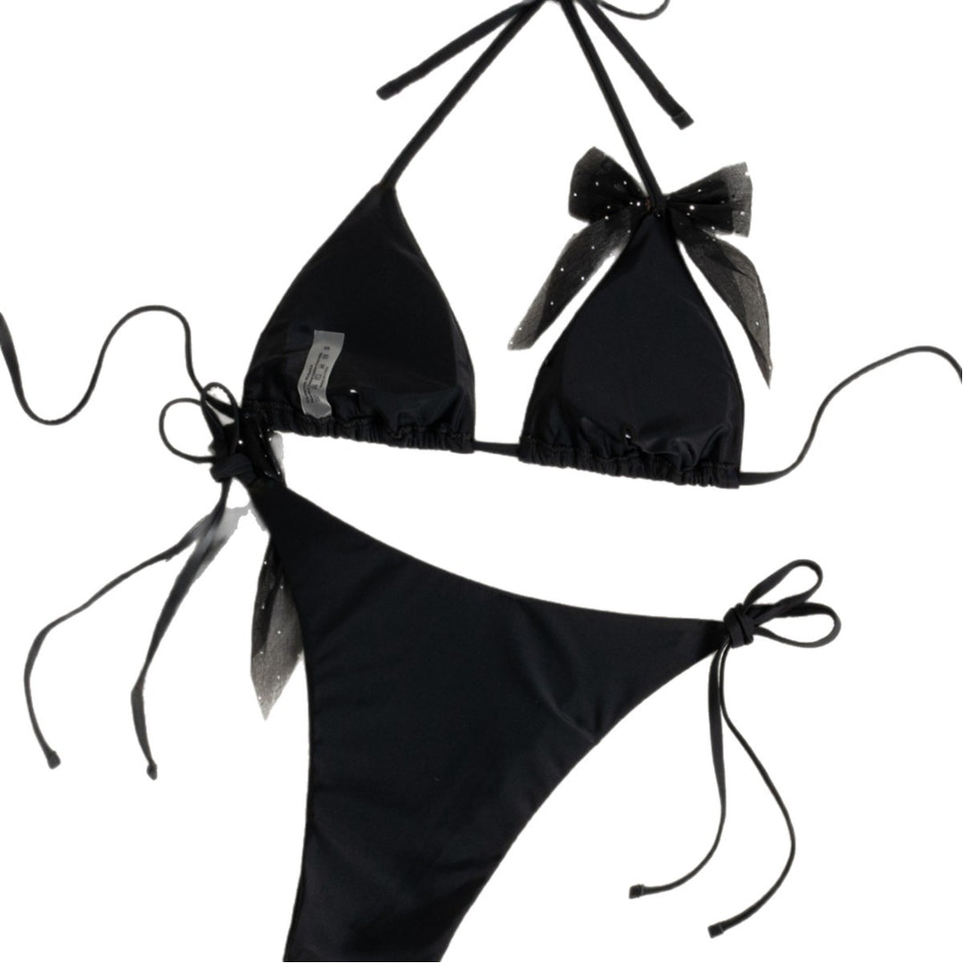 Damen Triangel-Bikini mit verspieltem Schleifendetail und trendigen Bindebändern Echo Archiv