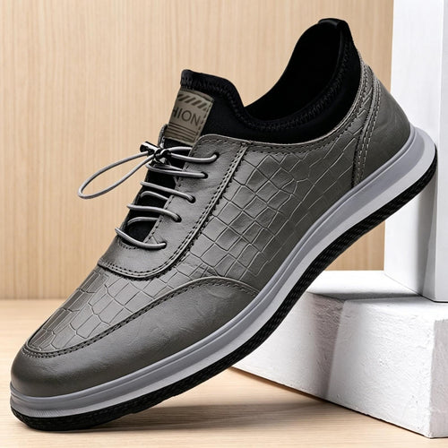 Herren Elegante Sneakers aus Kunstleder mit Kroko-Optik Echoarchiv
