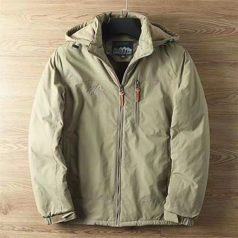 Herren nan isolierte Softshell-Fieldjacke mit abnehmbarer Kapuze und verdeckter Reißverschlusstasche Echo Archiv