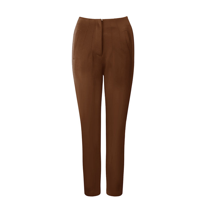 Damen elegante Anzughose mit hohen Bund und schmalem Bein Echo Archiv