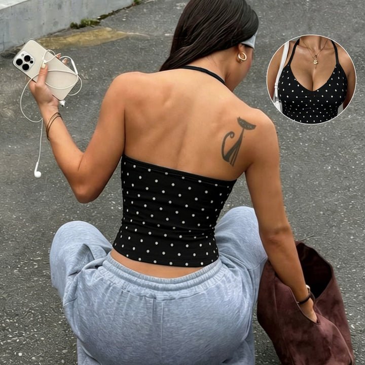 Damen Polka Dots Freizeit-Top Echo Archiv