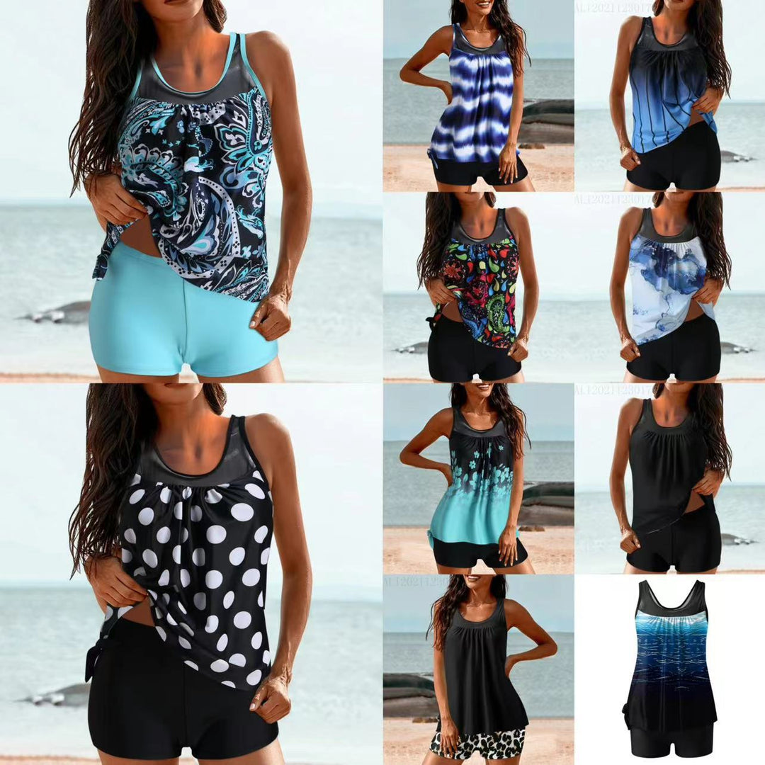 Damen Sportliches Strandoutfit mit modischer Raffung Echo Archiv