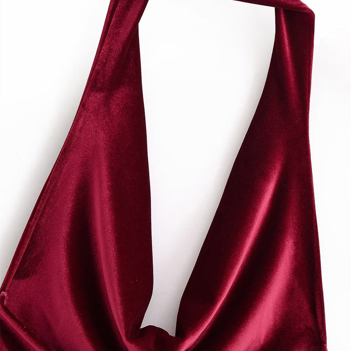 Damen elegantes Maxikleid mit tiefem V-Ausschnitt und fließendem Satin-Finish Echo Archiv