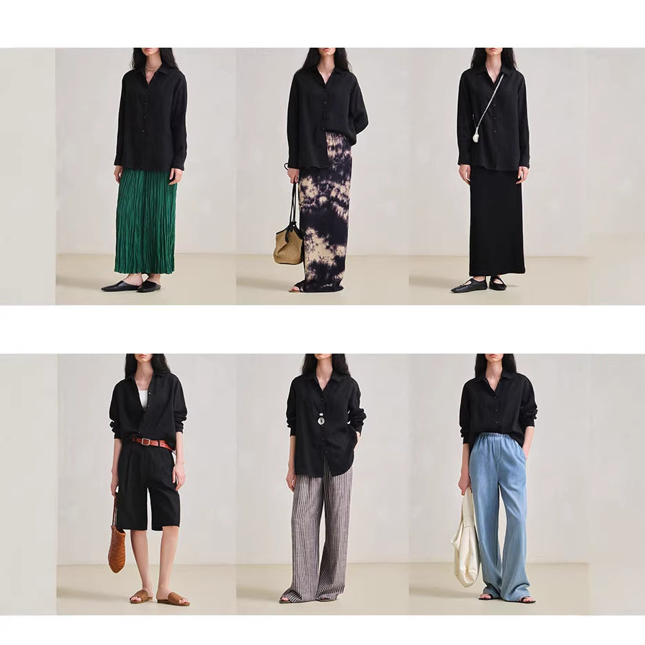 Damen Modische langärmlige Bluse Echoarchiv