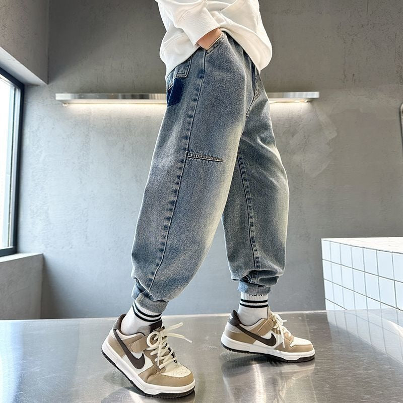 Herren lässige Baggy-Jeans mit farbigen Applikationen Echo Archiv