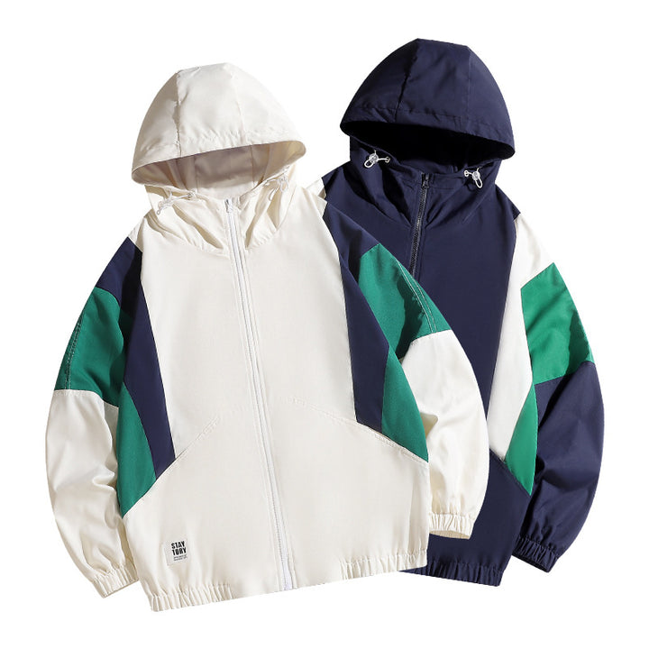 Herren Sportliche Windjacke mit Farbblockdesign Echo Archiv