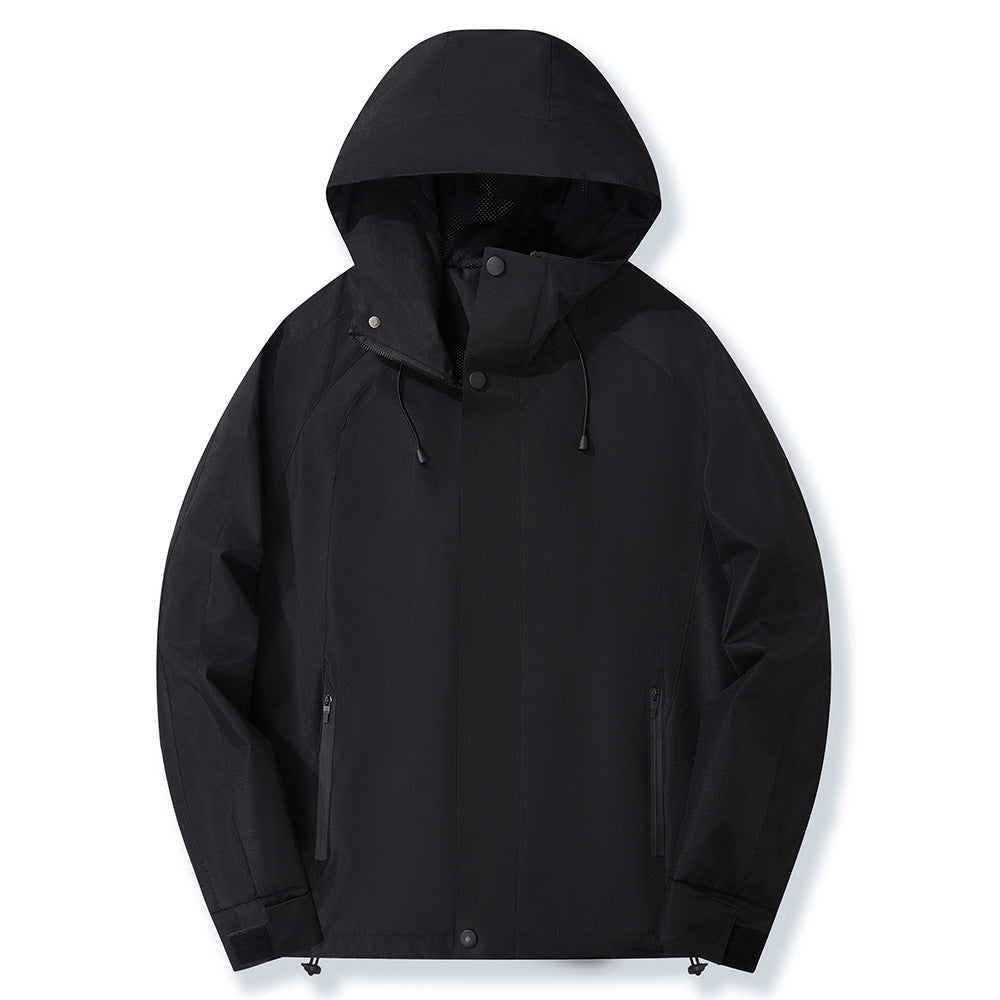 Herren wetterfeste Funktionsjacke mit verstellbarem Kapuzenkragen und Atmungsaktivität Echoarchiv
