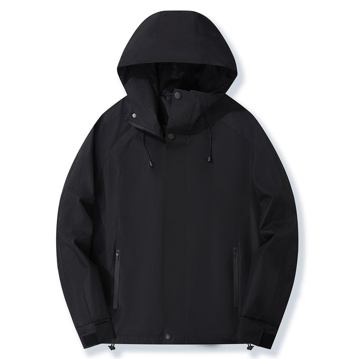 Herren wetterfeste Funktionsjacke mit verstellbarem Kapuzenkragen und Atmungsaktivität Echoarchiv