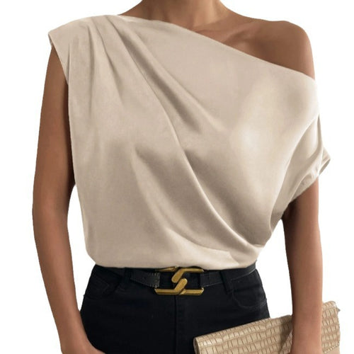 Damen Elegantes, schulterfreies Satinoberteil Echo Archiv