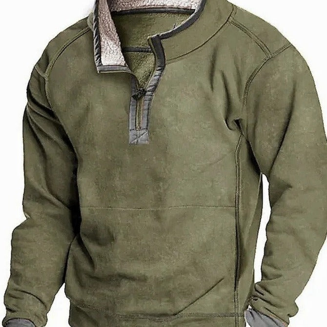 Herren Fleecesweater mit hochgeschlossenem Kragen und praktischem Reißverschluss Echoarchiv