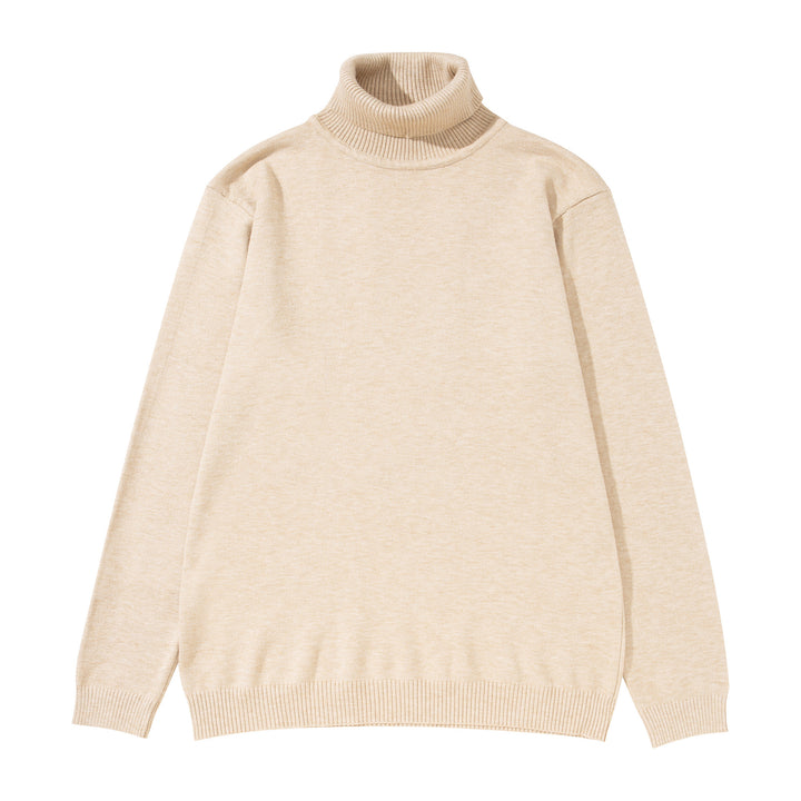 Unisex Rollkragenpullover aus feinem Feinstrick mit geripptem Kragen und überschnittener Schulter Echoarchiv