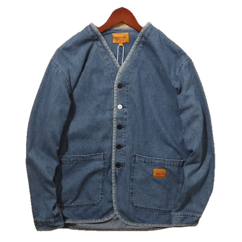 Herren Modische Denim-Jacke mit Taschen Echo Archiv