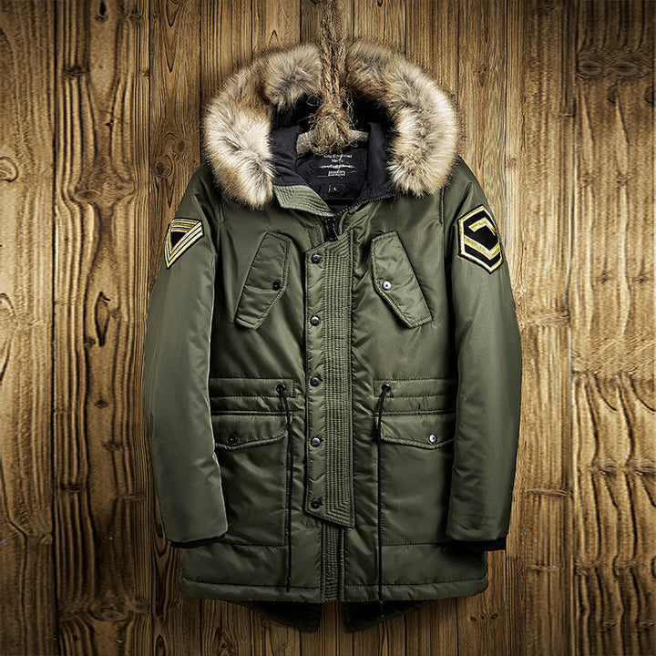 Herren Parka mit abnehmbarer Kapuze und warmem Fleecefutter Echoarchiv